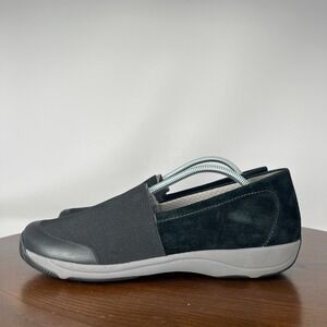 Dansko Harriet Shoes‎ Women's 41 / 10.5 Black Suede Stretch Loafer 4513360202